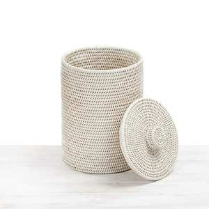 Corbeille à déchets en rotin pour meuble de salle de bain, panier tressé à la main, organisateur, corbeilles à déchets à bas prix - Product Image 6