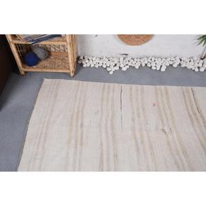 3.4x11 ft Vintage <b>Rug</b>, <b>Runner</b> Turkish <b>Rug</b>, Beige Patchwork <b>Rug</b> - Product Image 5