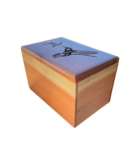 Urna de Cremación de Madera Extra Grande, Urna de Madera Grabada con Colibrí, Urna de Madera para Mascotas, Urnas de Cremación con Foto - Product Image 5