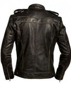 Chaqueta de Cuero PU Duradera para Hombre con Cuello Alto, Bolsillos de Lona, Moda Otoño Invierno, Chaqueta Más Vendida para Hombre - Product Image 4