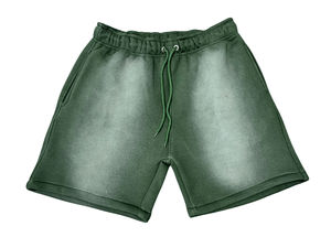 Course à pied entraînement Gym hommes Shorts personnalisé hommes poids lourd coton Shorts soleil délavé éponge Style vêtements de rue Anti-rides impression - Product Image 5