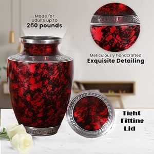 Urnas de cremación grabadas a mano de aluminio para cenizas para adultos, urnas funerarias para hombres, mujeres, urnas de entierro para niños, Regalo para mamá - Product Image 3