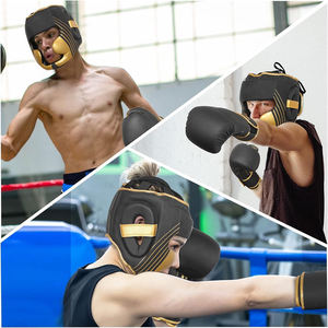 Protector de Cabeza de Boxeo de Buena Calidad, Color Negro y Dorado, Transpirable, para Competencia de Muay Thai, para Hombre y Mujer - Product Image 4