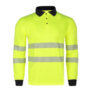 เสื้อโปโลแขนยาวของผู้ชายเสื้อทำงานโปโลแขนสั้นทนไฟมองเห็นได้ชัดเจน - Product Image 1