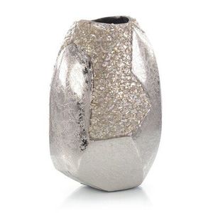 Macetas y jarrón de aluminio de Color plateado, vajilla para bodas y eventos, jarrón de flores con incrustaciones de hueso en la India - Product Image 5