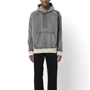 เสื้อฮู้ดแขนยาวสำหรับฤดูหนาวเสื้อครอปปักลายพัฟมีลายสีพื้น - Product Image 1