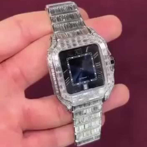Reloj de Lujo Personalizado con Diamantes Cultivados en Laboratorio, Estilo Hip Hop, Correa de Acero Inoxidable, Cristal Miyota, Regalo para Hombre - Product Image 2