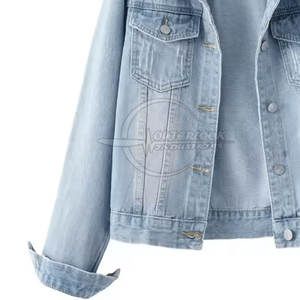แจ็กเก็ตยีนส์สตรีผ้าฝ้ายระบายอากาศได้ดีดีไซน์ล่าสุด - Product Image 6
