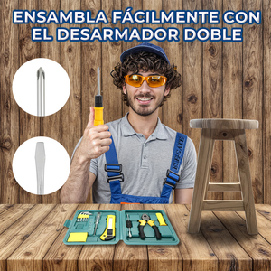 Kit di Riparazione Domestica di Alta Qualità a 7 Pezzi, Utensili Manuali in Plastica con Chiavi e Bussole, Personalizzazione OEM - Product Image 5