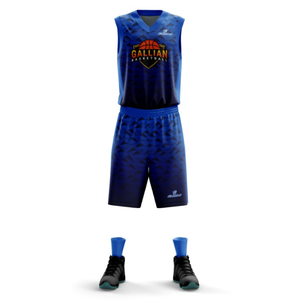 Uniforme de basket-ball de haute qualité, confortable, manches courtes, maillots et shorts de basket-ball réversibles, ensembles d'uniformes, service OEM ODM - Product Image 2