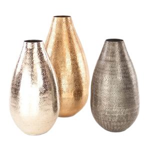 Made <b>of</b> Aluminium Flower Pot <b>Set</b> <b>of</b> <b>3</b> Different Colors Table Decoration Flower Vase and Pots Home Decoration Indoor Flower Pot - Product Image 1