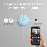 Kit d'alarme de sécurité intelligente WiFi, alarme sans fil DIY contre les cambriolages avec capteurs de porte PIR, fonctionne avec Alexa Google Home