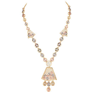 3 Tone Short Necklace Set, Fashion Jewelry, Luxury <b>Artificial</b> Jewelry, Modern 3 Tone Jewelry Set, Forming Jewelry Set Tri Color - Product Image 3