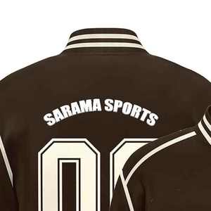 Chaqueta Universitaria de Invierno Personalizada OEM 100% Lana para Hombre, Estilo Vintage con Cuello Alto y Logotipo Bordado - Product Image 5