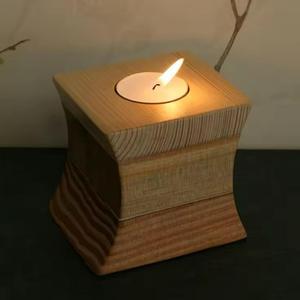 Bougeoirs en bois décoratifs bougeoirs cadeau pour mariage, fête des mères - Product Image 1