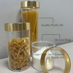 [Holar] Taiwan Made Premium Organization Round Gold Side Lid Plastic Clear <b>Food</b> Storage <b>Jar</b> - Product Image 4