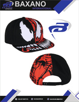 Gorra de hombre con gráfico 3D de cara de monstruo, estilo snapback, anime, horror, visera plana, urbana, streetwear, unisex, logotipo personalizado, para exteriores