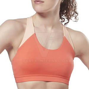 Soutien-gorge de sport fitness simple conçu sur mesure pour femmes respirant avec le meilleur logo avant en matériau disponible en couleurs personnalisées - Product Image 1
