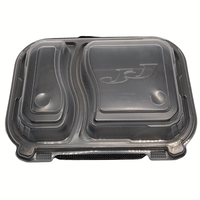 2 bölme ve yeniden kullanılabilir % yemek kabı Microwavable PP BPA içermeyen malzemeler dikdörtgen şekli