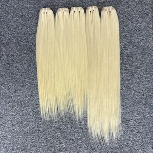 Bone Straight 613 Color Extensiones de cabello humano virgen sedoso Doble trama Genius Weave Cabello vietnamita de alta calidad - Product Image 5