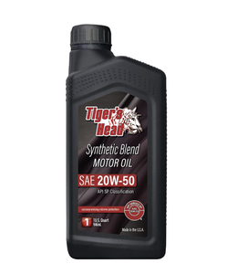 Lubricante Automotriz Antidesgaste Tiger's Head, Mezcla Sintética SAE 20W-50, Aceite de Motor, Paquete de 6, 1 Cuarto de Galón - Product Image 1