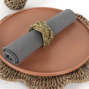 Porte-serviette en rotin d'automne de meilleure qualité fait à la main porte-serviette naturel en métal lot de 3-pour les fêtes de mariage - Product Image 3