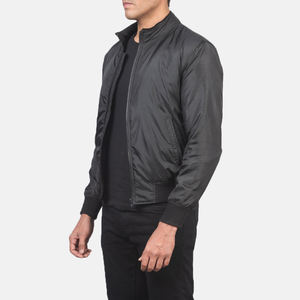 Vente chaude Nouvelle mode Veste en cuir coupe-vent pour hommes avec logo à l'avant Vêtements pour hommes - Product Image 3