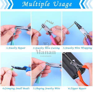 Professional Stainless Steel Jewelry Making Pliers Set for DIY Beading Wirework Crafting - Product Image 6