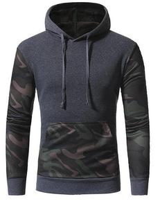 Camouflage Print Hooded Sweatshirts Color Fleece Hoodies Woven Fabric Fashion Custom Logo Plain Hot <b>Sale</b> <b>Spring</b> Autumn for Men - Product Image 4