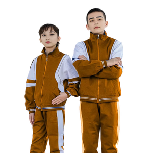 100 juegos personalizados para niñas niños hombres mujeres niños algodón deporte Sudadera con capucha Polo chándales uniformes para la escuela fabricantes al por mayor - Product Image 4