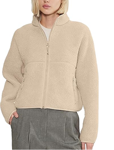 Chaquetas de Forro Polar para Mujer, Sudaderas Extra Grandes con Cierre, Ropa de Invierno, Manga Larga, Estilo Corto, Sherpa, Atuendos de Otoño, Moda - Product Image 4