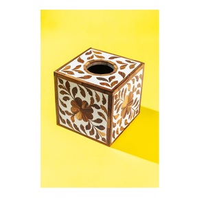 Artículos de mesa de alta calidad, soporte de caja de pañuelos con incrustaciones de hueso, color personalizado, venta al por mayor, mejor precio en la India - Product Image 4