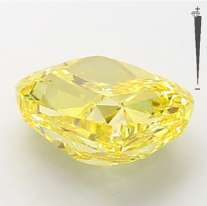 2.24ct Fancy Vivid Yellow Color VS1 Clarity <b>Cushion</b> Shape Loose Lab Grown Diamond IGI Certified for Making Jewelry - Product Image 3