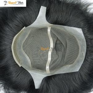 Premium REGENT cheveux indiens pleine casquette toupet 100% trame attachée à la main vague naturelle Style droit en gros Stocks disponibles - Product Image 5