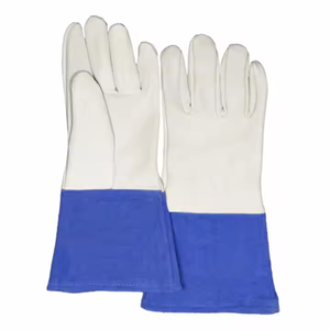 Guantes de soldadura TIG de alto rendimiento Guantes de seguridad más populares de cuero dividido de vaca de grano de cabra resistente Construcción sin costuras - Product Image 6