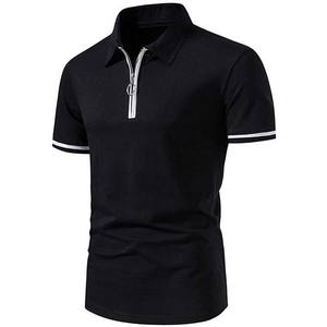 Camiseta de Golf de Manga Corta con Media Cremallera, Ajuste Delgado, 100% Algodón Transpirable, con Logotipo Personalizado al por Mayor para Hombre y Mujer - Product Image 2