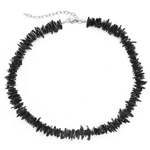 Collar de concha <span class=keywords><strong>Puka</strong></span> blanco y negro de 30cm y 45cm, Gargantilla de concha marina Hawaiana de verano, joyería cristiana para hombres y mujeres, regalo de playa - Product Image 1