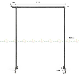 GQA68017 - Perchero de pie de metal y acero para ropa, 120x41x150 (cm), para organizar armarios, cocinas, zapatos, bolsos y uso doméstico - Product Image 4