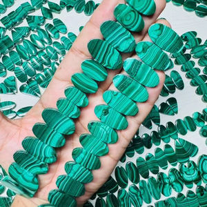 อัญมณีเจาะทรงวงรีทรงหลวมสำหรับการทำเครื่องประดับอัญมณีอัญมณีทรงมาลาไคต์ธรรมชาติเกรด AAA แบบสั่งทำ - Product Image 1