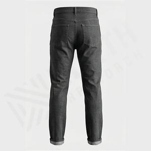 Jeans en denim extensible pour homme, coupe slim, couleur personnalisée, style délavé, pantalon décontracté durable, qualité supérieure en gros - Product Image 2