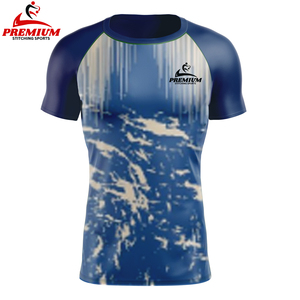 Camisetas de Compresión Sublimadas Personalizadas al por Mayor, Shorts de Surf de Spandex Transpirables de Secado Rápido, Rash Guard para MMA y BJJ - Product Image 5