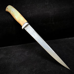 Cuchillo de Filetear de Acero Inoxidable Hecho a Mano, Diseño Ambidiestro, Funda de Cuero de Alta Calidad, El Mejor Regalo para Él, Uso en Exteriores, OEM - Product Image 2