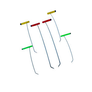 Myvora Edition 6 pièces en acier pour les outils PDR Tip Sharp Single Bend Left & Right Paintless Dent Repair Rods for Body Repair - Product Image 1