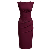 Robe fourreau ajustée pour femme – Style intemporel, polyvalente, élégante, moulante, unie, longueur genou, respirante, hiver, 100 % naturelle