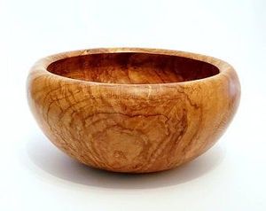 ADICIÓN PERFECTA VERSÁTIL ARTESANÍA Tazón de masa de madera hecho a mano para frutas o ensaladas Vintage de alta calidad Rústico Farmhouse - Product Image 2