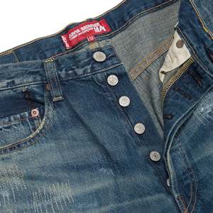 Pantalon en <span class=keywords><strong>jean</strong></span> vintage pour homme Comme Des Garçons JUNYA X pour Levi's, 100 % coton, patchwork, coupe droite, tricoté, coloré, foncé, hiver - Product Image 3