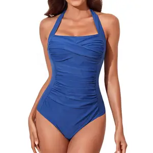 Trajes de baño de talla grande con estampado de carreras para mujer, ropa de playa para deportes de carreras de regazo - Product Image 1