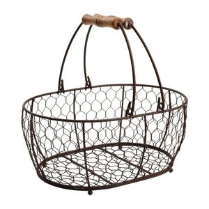 Ready Stock Factory High Selling <b>Basket</b> <b>With</b> Handles <b>Black</b> Coated Classic desktop beverage <b>Basket</b> Organizer Rack For home uses - Product Image 6
