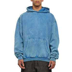 Sweat-shirts pour hommes de qualité supérieure, tendance, délavés à l'acide, 100% coton, uni, hiver, taille personnalisée - Product Image 3