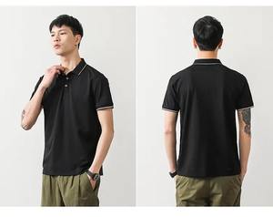 Logo personnalisé pour hommes brodé pour les t-shirts polo polos de golf de sport de haute qualité tissu tricoté en usine caractéristique anti-rides - Product Image 4